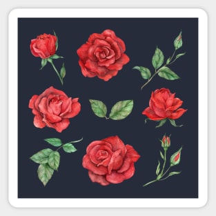 Red Roses Hand Drawn Collection Sticker